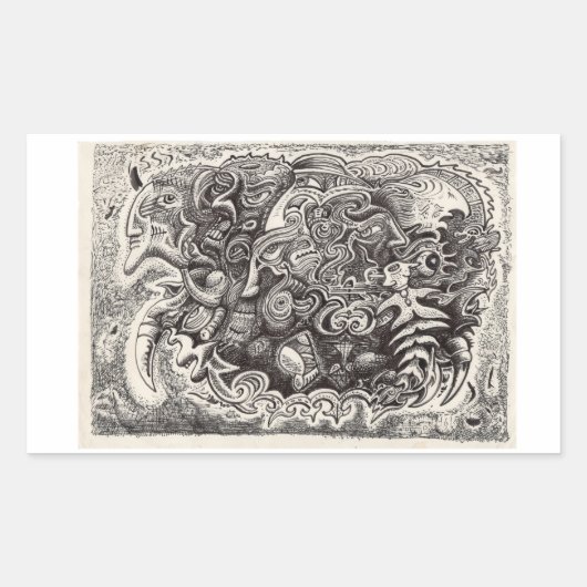 Hybrid-Besensticker Rechteckiger Aufkleber (Vorderseite)