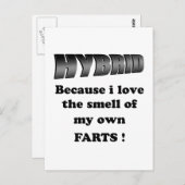Hybrid - i Liebe der Geruch meiner eigenen Furzen Postkarte (Vorne/Hinten)