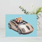 Hybrid-PC-Maus - mit einem roten Panda-Treiber 03. Einladung (Stehend Vorderseite)