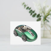 Hybrid-PC-Mauswagen mit Panda-Treiber Postkarte (Stehend Vorderseite)