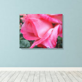 Hybrid Tea Rose Barbara Bush auf Leinwand (Insitu (Holzboden))