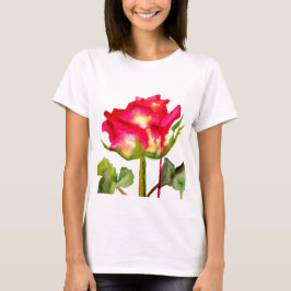 Hybrid Tee Rose Aquarell Moderne Blume Kunst
