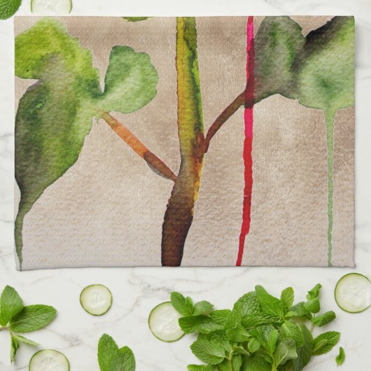 Hybrid Tee Rose Aquarell Moderne Blume Kunst Handtuch (Gefaltet)