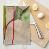 Hybrid Tee Rose Aquarell Moderne Blume Kunst Handtuch (Viertel Falte)