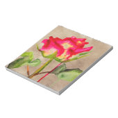 Hybrid Tee Rose Aquarell Moderne Blume Kunst Notizblock (Rotiert)
