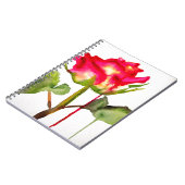 Hybrid Tee Rose Aquarell Moderne Blume Kunst Notizblock (Linke Seite)