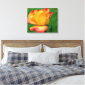 Hybrid Tee Rose Rio Samba auf Leinwand (Insitu (Schlafzimmer))