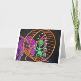 Hybride Alien+Ant, die das Rad beim Schmuggeln bet Karte