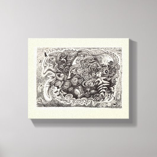 Hybride Bestie Leinwanddruck (Vorderseite)