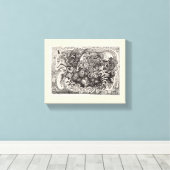 Hybride Bestie Leinwanddruck (Insitu (Holzboden))