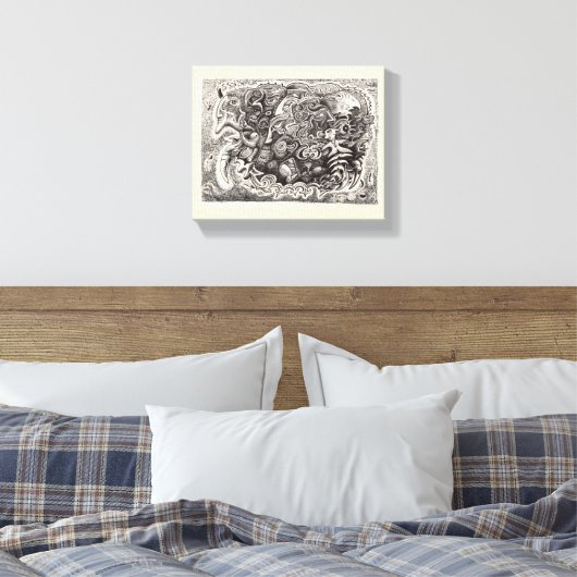 Hybride Bestie Leinwanddruck (Insitu (Schlafzimmer))