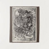 Hybride Bestie (Vollbild) Wandteppich (Vorderseite)