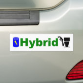HYBRIDE grüne Pumpe und Batterie Autoaufkleber (Auf Auto)
