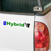 HYBRIDE grüne Pumpe und Batterie Autoaufkleber (Auf Lkw)
