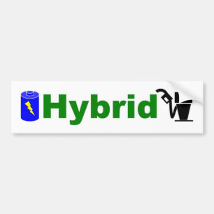HYBRIDE grüne Pumpe und Batterie Autoaufkleber