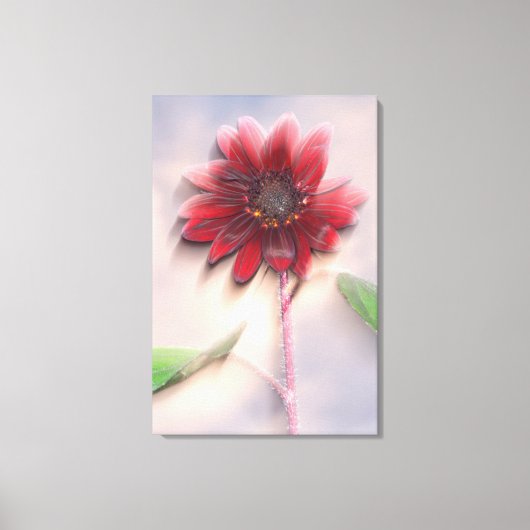 Hybride Sonnenblume bläst im Wind Leinwanddruck (Vorderseite)