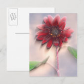 Hybride Sonnenblume bläst im Wind Postkarte (Vorne/Hinten)