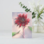 Hybride Sonnenblume bläst im Wind Postkarte (Stehend Vorderseite)