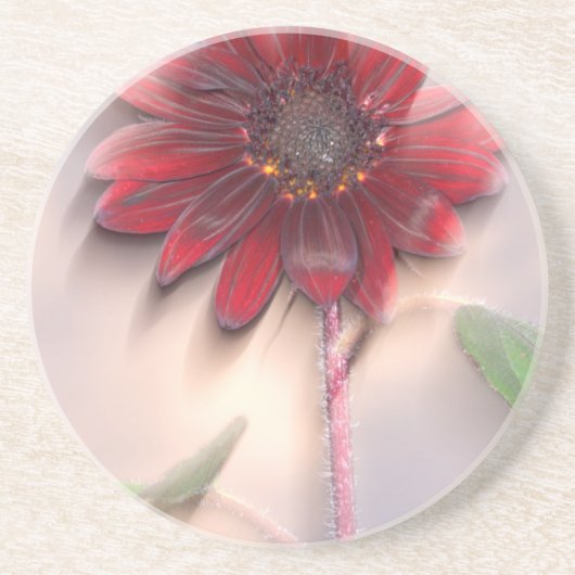 Hybride Sonnenblume im Wind Getränkeuntersetzer (Vorne)