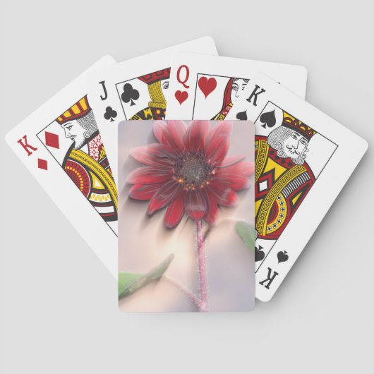Hybride Sonnenblume im Wind Spielkarten (Rückseite)