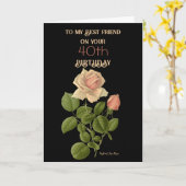 Hybride Tee-Rose durch Pierre Joseph Redoute Karte (Gelbe Blume)