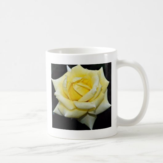 Hybride weiße Blumen Tee-Rosen-"Helmut Schmidt" Kaffeetasse (Rechts)
