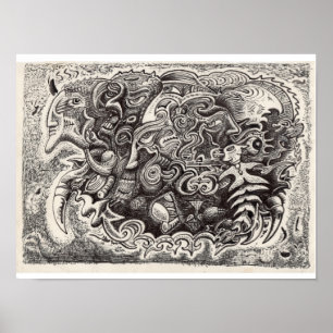 Hybridfarbe zeichnend poster