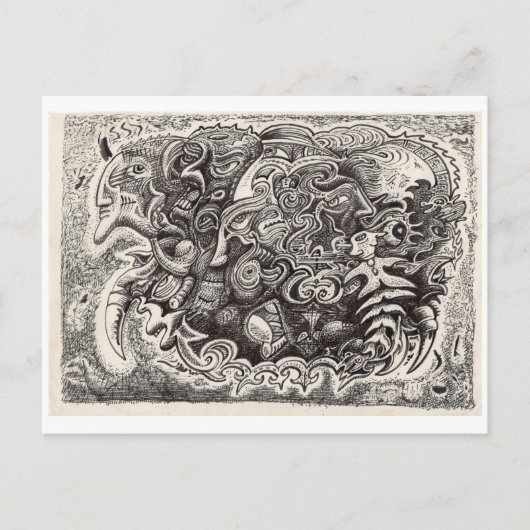 Hybridfarbe zeichnend postkarte (Vorderseite)