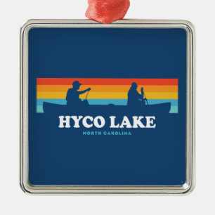 Hyco Lake North Carolina Canoe Ornament Aus Metall