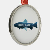 Hyco Lake North Carolina Fish Ornament Aus Metall (Rechts)
