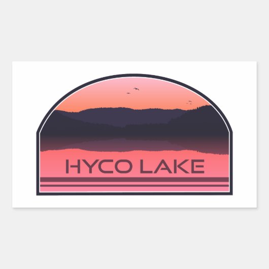 Hyco Lake North Carolina Red Sunrise Rechteckiger Aufkleber (Vorderseite)