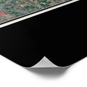 Hyco Lake North Carolina Satellite Poster Karte (Ecke)