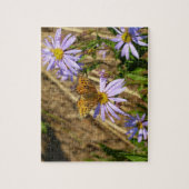 Hydaspe Fritillary auf Lila Aster-Blume Puzzle (Vertikal)