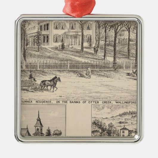 Hyde Hotel in Wallingford Silbernes Ornament (Vorne)