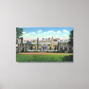 Hyde Park Ansicht von Villa Präsidenten-FDRS Leinwanddruck