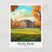 Hyde Park London England Travel Illustration Postkarte (Vorderseite)