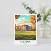 Hyde Park London England Travel Illustration Postkarte (Stehend Vorderseite)