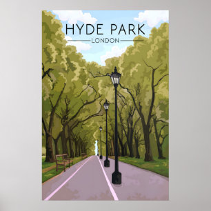 Hyde Park London Reiseplakat Poster