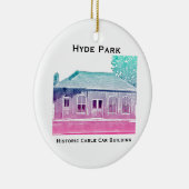 Hyde Park's historisches Cable Car Ornament (Rechts)