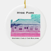 Hyde Park's historisches Cable Car Ornament (Hinten)
