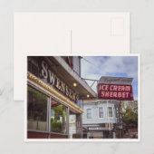 Hyde Street San Francisco Ice Cream Shop Sign Postkarte (Vorne/Hinten)
