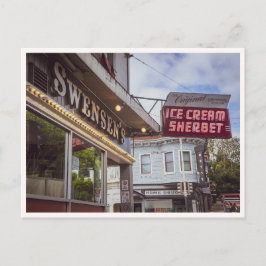 Hyde Street San Francisco Ice Cream Shop Sign Postkarte