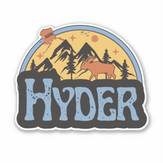 Hyder, Alaska-Aufkleber Aufkleber (Vorderseite)