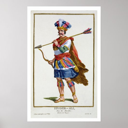 Hyder Ali (1722-82) von "Receuil des Estampes, re Poster (Vorne)