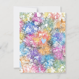 Hyderabad India City Map Postkarte