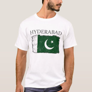Hyderabad Pakistan Flagge Hyderabad Tourist T-Shirt