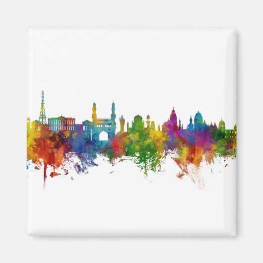 Hyderabad Skyline Indien Magnet (Vorne)