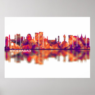 Hyderabad Telangana Skyline Poster