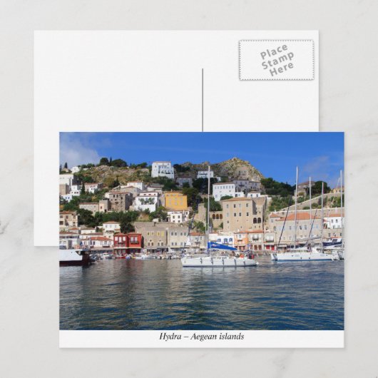 Hydra - Ägäische Inseln Postkarte (Vorne/Hinten)