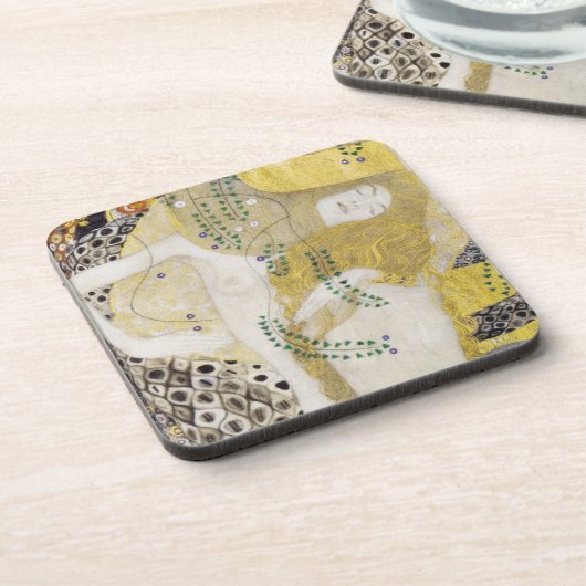 Hydra (alias Water Serpents I) von Gustav Klimt Getränkeuntersetzer (Linke Seite)